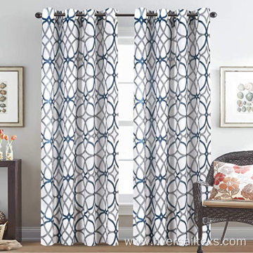 Polyester Linen 2 Panels Sheer Textured Flax Curtain